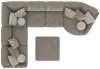 Jackson Furniture Industries 3145/63/59/31/96/28-28 Jackson Furniture Industries 3145/63/59/31/96/28-28 Turner - 5 Piece Sectional With RSF Cuddler With Cocktail Ottoman - Mushroom