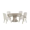 New Classic 40-D4128-D4AC Gwendolyn - Round Dining Table With 4 Arm Chairs - Beige / Natural