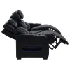 Coaster Fine Furniture 603251PP Zuma - Faux Leather Dual Power Reclining LED Sofa - Black