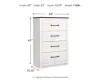 Ashley Furniture B1190-44 Gerridan - Four Drawer Chest - White / Gray