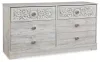 Ashley Furniture EB1811-231 Paxberry - Six Drawer Dresser - Weatherworn - Whitewash