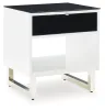 Ashley Furniture T756-3 Gardoni - Rectangular End Table - White / Black