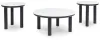 Ashley Furniture T159-13 Xandrum - Occasional Table Set (Set of 3) - Black / White