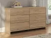 Ashley Furniture PCB1121-31 Gramburg - Six Drawer Dresser - Warm Natural Brown