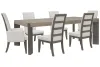 Pulaski Furniture P402240-KIT93 Pulaski Furniture P402240-KIT93 Anderson Park - Leg Dining Table With 4 Upholstered Side Chairs And 2 Upholstered Arm Chairs - Moose Trail / Frontier Brown