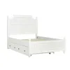 Samuel Lawrence Furniture S920-YBR-K11 Savannah - Full Poster Bed with Trundle - White Finish - White