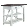 Liberty Furniture 139WH-SR5536 Farmhouse - Server - Two Tone White / Wood Tone