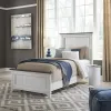 Liberty Furniture 417-YBR-FPB Allyson Park - Full Panel Bed - Wirebrushed White / Charcoal