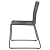 CoasterEssence 192062 Jerome - Woven Rope Stackable Side Chair (Set of 2) - Charcoal