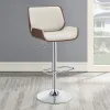 CoasterEssence 130503 Folsom - Upholstered Adjustable Bar Stool - Ecru And Chrome