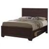 CoasterEveryday 204390KE-S4 Kauffman - 4 Piece King Bedroom Set - Dark Cocoa