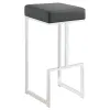 CoasterEveryday 105262 Gervase - Square Bar Stool - Gray And Chrome