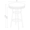 CoasterEveryday 2405 Retro - Round 1950's Bistro Pub Height Bar Table - Black