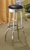 CoasterEveryday 2408 Retro - Upholstered Metal Swivel Bar Stool (Set of 2) - Black