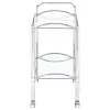 CoasterEveryday 910077 Shadix - 2-Tier Rectangular Glass Shelf Metal Bar Cart - Chrome