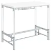 Coaster Fine Furniture 182101 Norcrest - Acrylic Leg Bar Table - White High Gloss