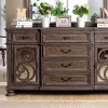 Furniture of America CM3150T-TABLE Arcadia - Dining Table - Rustic Natural Tone / Ivory