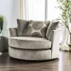 Furniture of America SM5142GY-CH Bonaventura - Swivel Chair - Gray / Pattern