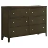 Coaster Fine Furniture 224423 Wilkes - 6-Drawer Dresser Cabinet - Dark Cocoa