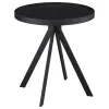Coaster Fine Furniture 706267 Briggs - Round Marble Printed Glass Top End Table - Black