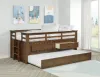 Coaster Fine Furniture 400716T Carlsbad - Wood Twin Captains Bed With Trundle - Medium Brown