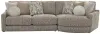 Jackson Furniture Industries 3145/63/96-28 Jackson Furniture Industries 3145/63/96-28 Turner - 2 Piece Sofa Cuddler With Right Side Facing Cuddler - Mushroom