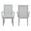 New Classic D2442-25 Fiona - Dining Arm Chair (Set of 2) - Mist Gray