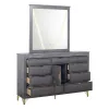 New Classic 00-B1826-DM New Classic 00-B1826-DM Symmetry - Dresser & Mirror - Gray
