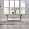 Liberty Furniture 142-DR-TRS Backroads - Trestle Table - Weathered White & Parchment
