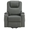 Coaster Fine Furniture 609478P Armstrong - Upholstered Power Lift Massage Recliner - Gray