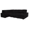 Coaster Fine Furniture 511049B1 Devonshire - Left Sofa With 2 Pieces Pillow, Box 1 of 3 - Black