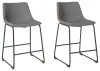 Ashley Furniture D372-824 Ashley Furniture D372-824 Centiar - Upholstered Barstool (Set of 2) - Gray