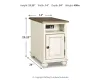 Ashley Furniture T523-7 Realyn - Chair Side End Table - AC / USB - White / Brown