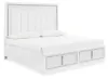 Ashley Furniture B822B5 Ashley Furniture B822B5 Chalanna - California King Upholstered Storage Bed - White