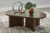 Ashley Furniture T689-0 Korestone - Oval Cocktail Table - Dark Brown