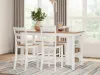 Ashley Furniture D398/13/124(2) Ashley Furniture D398/13/124(2) Gesthaven - 5 Pc. - Rectangular Dining Room Counter Table, 4  Barstools - Natural / White