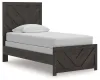 Ashley Furniture B3789/31/36/53/83/92(2) Ashley Furniture B3789/31/36/53/83/92(2) Prendonea - 6 Pc. - Dresser, Mirror, Twin Panel Bed, 2 Nightstands - Charcoal