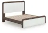 Ashley Furniture PCB1108B8 Kendanport - King Upholstered Bed - White / Brown