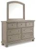 Ashley Furniture B733B1 Ashley Furniture B733B1 Lettner - 7 Drawer Dresser, Mirror - Light Gray