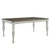 Liberty Furniture 244-DR-O7RLS Liberty Furniture 244-DR-O7RLS Magnolia Manor - 7 Piece Rectangular Table Set - Antique White / Dark Brown