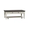 Liberty Furniture 417-OT-3PCS Allyson Park - 3 Piece Table Set - Wirebrushed White / Charcoal