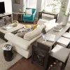 Liberty Furniture 422-OT9001 Heatherbrook - Upholstered Console Stool - Charcoal & Ash