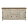 Liberty Furniture 652-HO120 Farmhouse Reimagined - Door Credenza - Antique White / Chestnut Tops