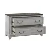 Liberty Furniture 237-CB4490 River Place - Curio Base - Riverstone White & Tobacco