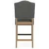 Riverside Furniture 92637 Riverside Furniture 92637 Mix-N-Match Chairs - Button Tufted Upholstered Stool (Set of 2) - Dark Gray