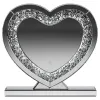 CoasterEveryday 961528 Euston - Heart Shaped Vanity Mirror - Silver