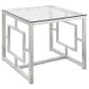 Coaster Fine Furniture 703738-S2 Merced - 2 Piece Rectangular Coffee And End Table Set - Nickel