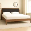 New Classic 00-B1862HG-300 Hawthorne - 5/0 Queen Platform Bed With Chair arcoal Upholstered Headboard - Brown