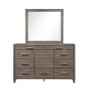 New Classic 00-B3412-DM New Classic 00-B3412-DM Harrisburg - Dresser & Mirror - Walnut