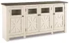 Ashley Furniture W647-60 Bolanburg - Extra Large TV Stand - White / Brown / Beige